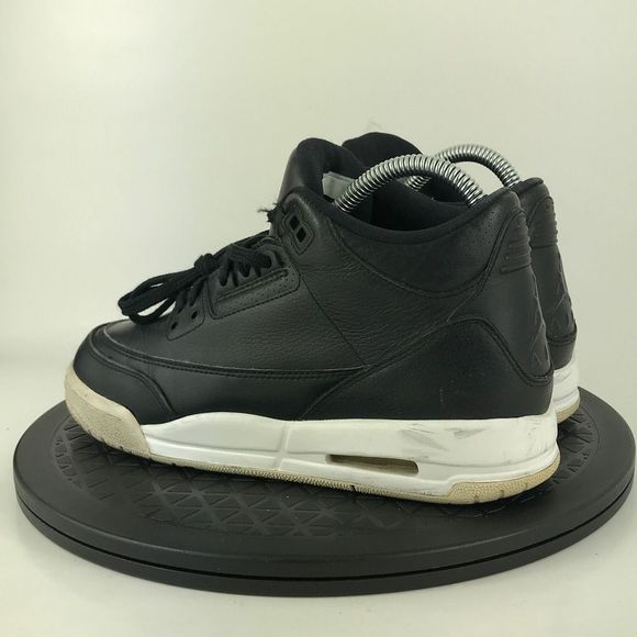 Nike Air Jordan 3 Retro 'Cyber Monday' Black Leather 398614-020 Women's Size 6.5 - Picture 6 of 12
